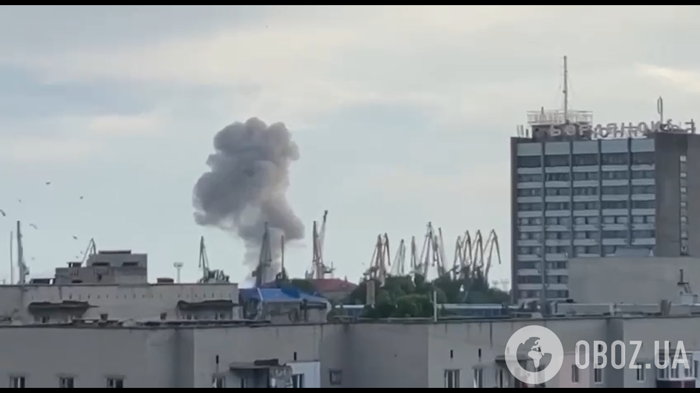 В порту оккупированного Бердянска прогремели два взрыва
