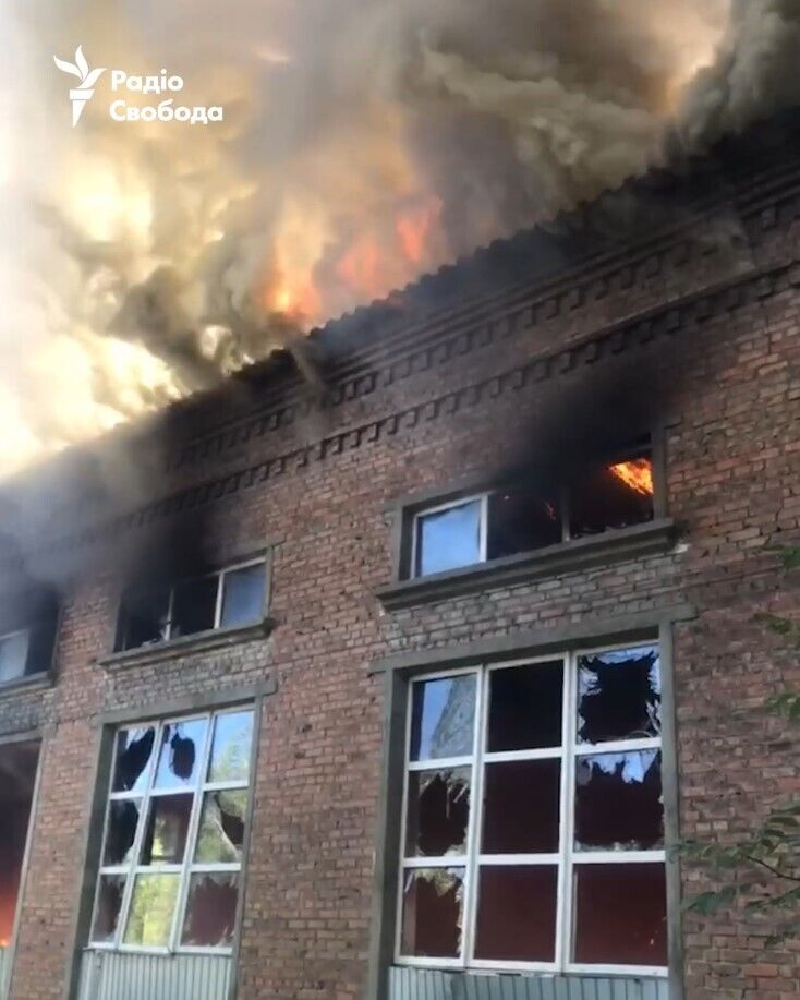 Пожар в Славянске