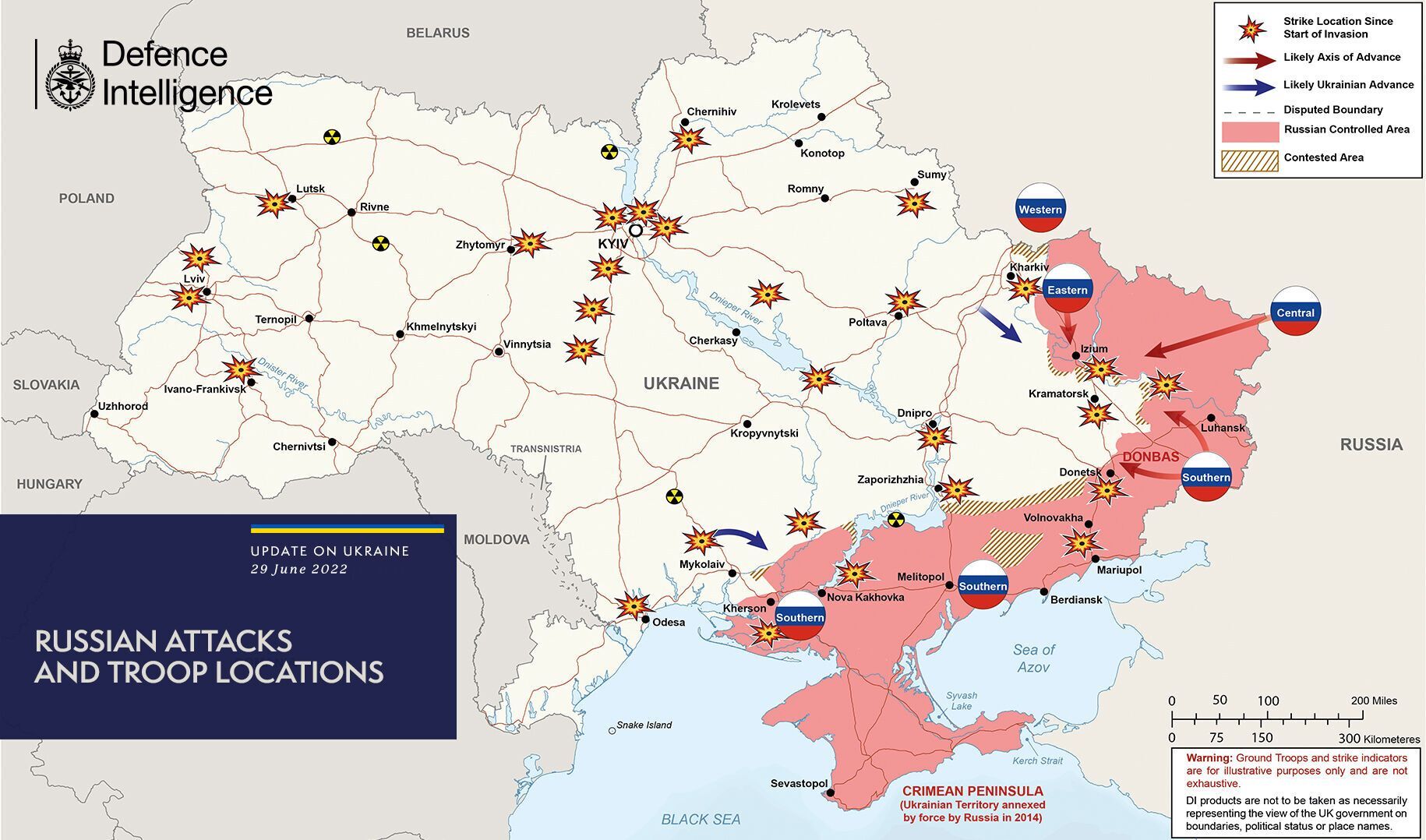 Боевые действия в Украине 29 июня.