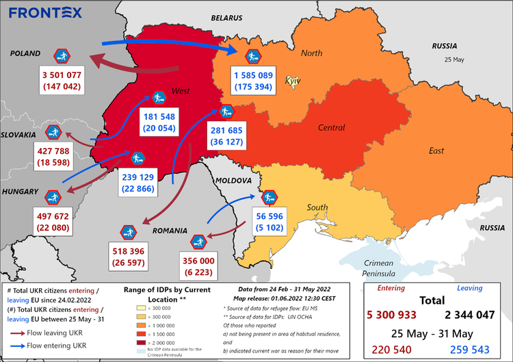 Украинские беженцы в ЕС