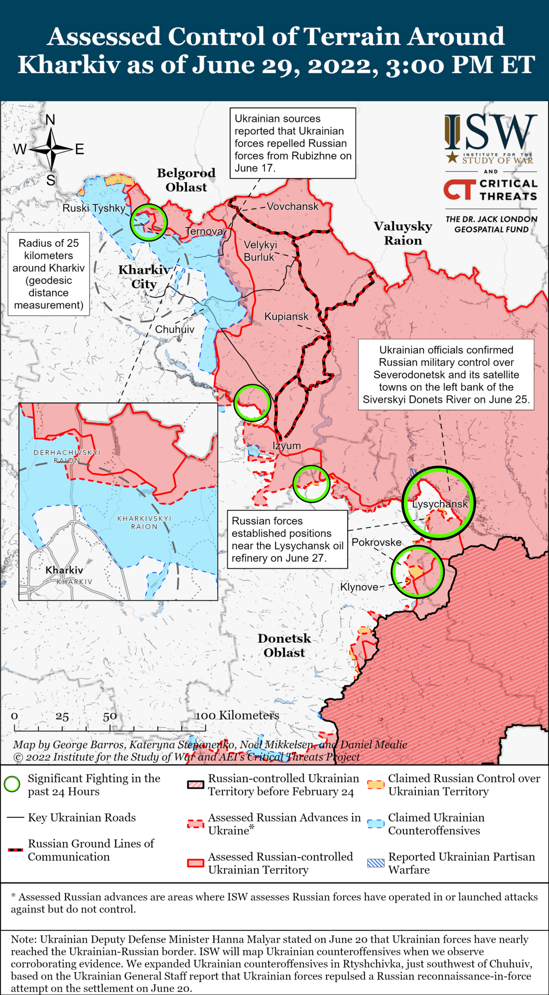 Війська РФ продовжують наступальні операції, окрім напрямків на Донбас