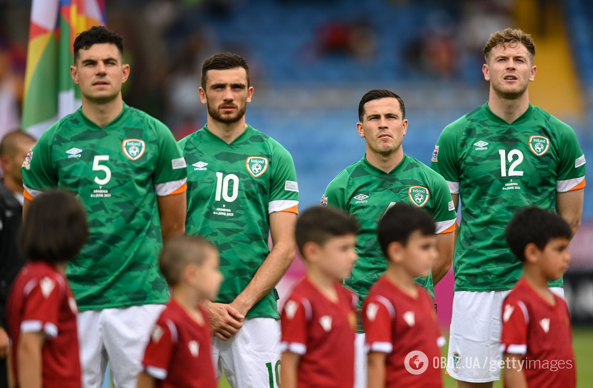 Игроки сборной Ирландии.