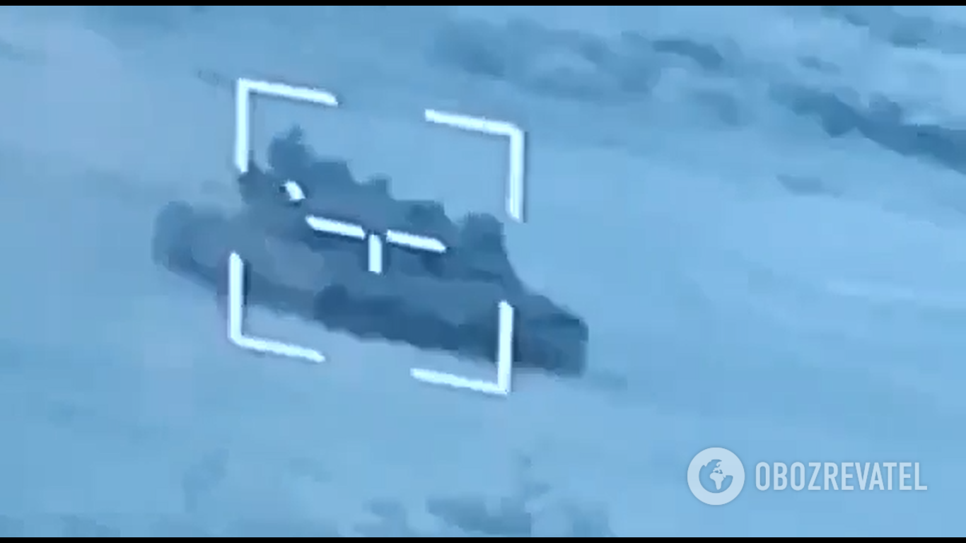 ВСУ уничтожают российский танк с помощью "Стугна-П"