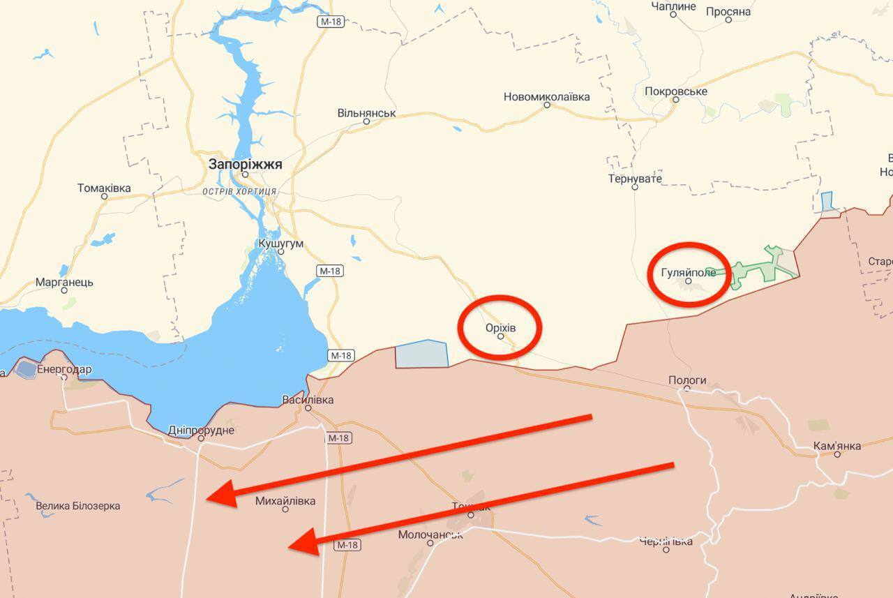 Окупанти на Запоріжжі відводять війська у бік Херсона