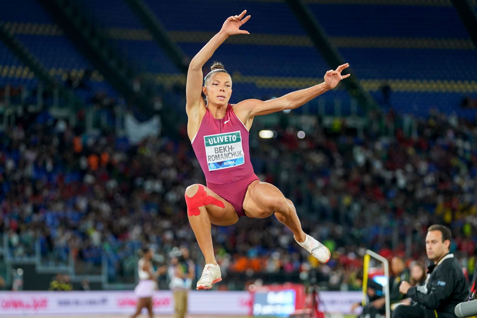 Марина Бех-Романчук во время прыжка