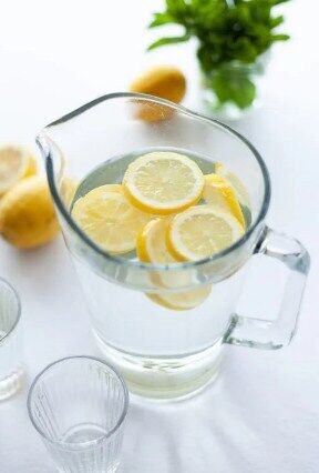 Вода с лимоном и льдом