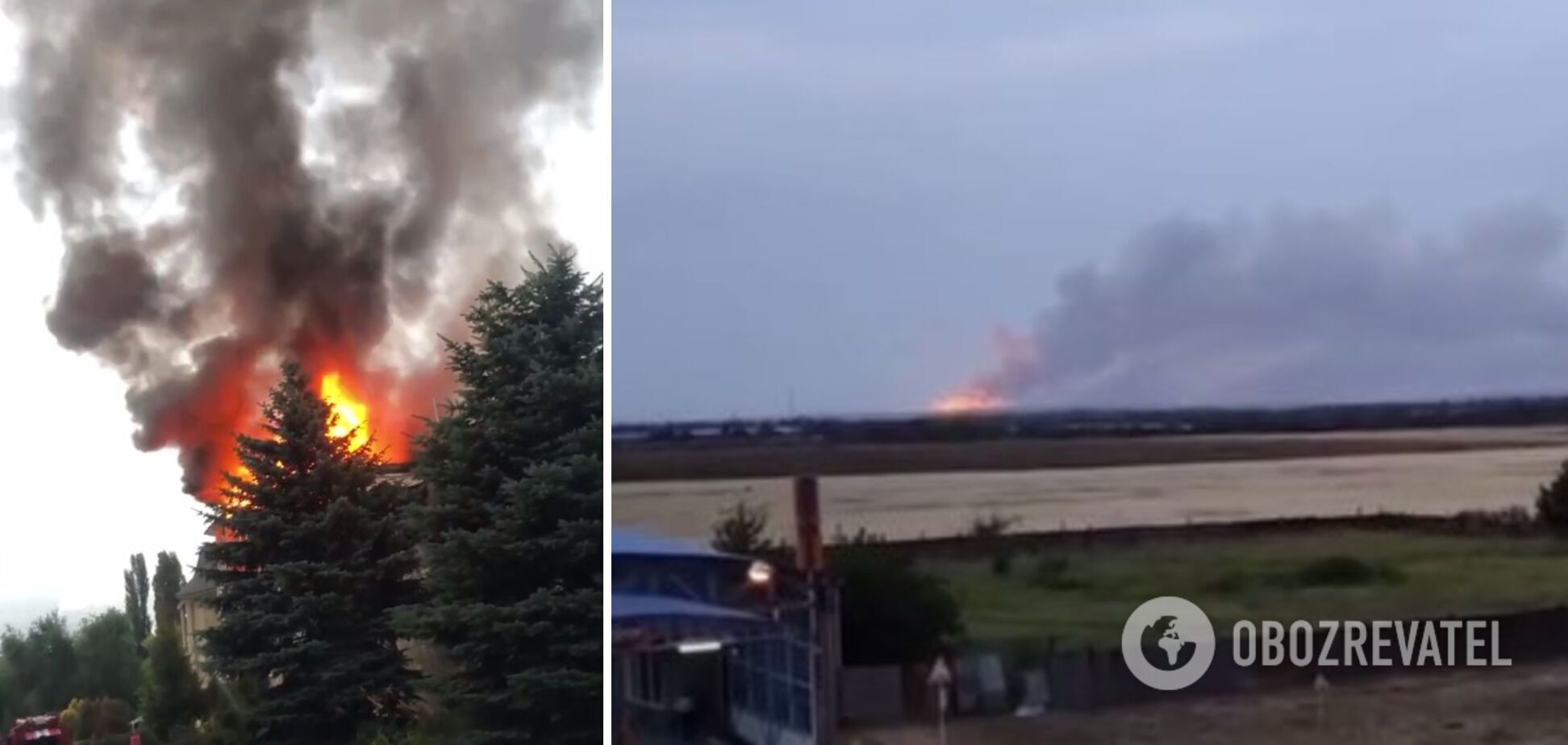 У Шахтарську "демілітаризували" склад боєприпасів окупантів: спалахнула потужна пожежа. Відео