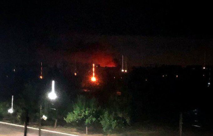 Пожар в Новой Каховке 13 июля