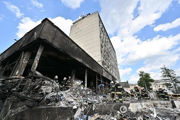 Пошкоджена будівля у Вінниці