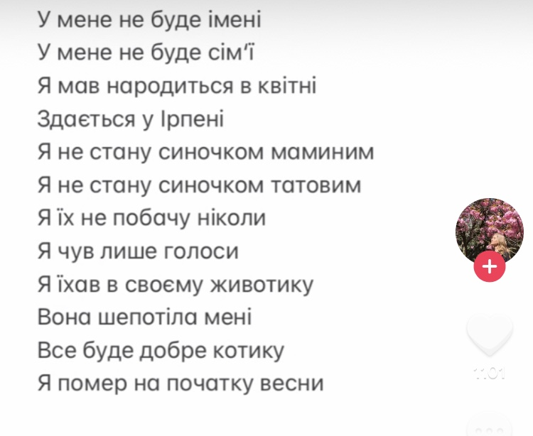 "Я мав народитися в квітні, здається, в Ірпені..." Стихотворение об убитых Россией украинских детях растрогало сеть до слез