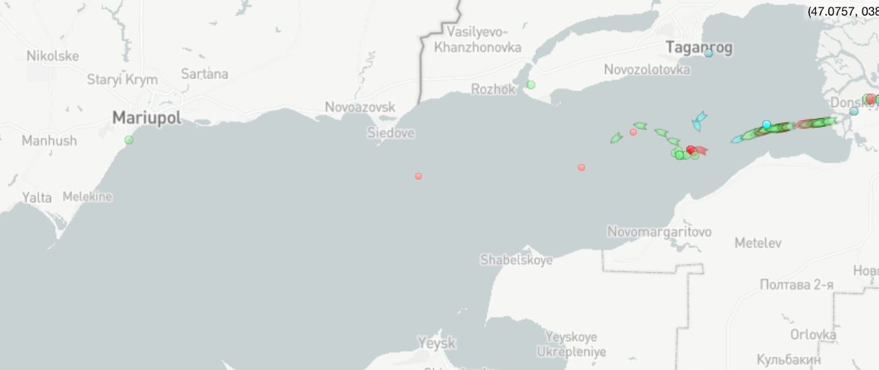 Російські судна курсують від Ростова-на-Дону до Маріуполя