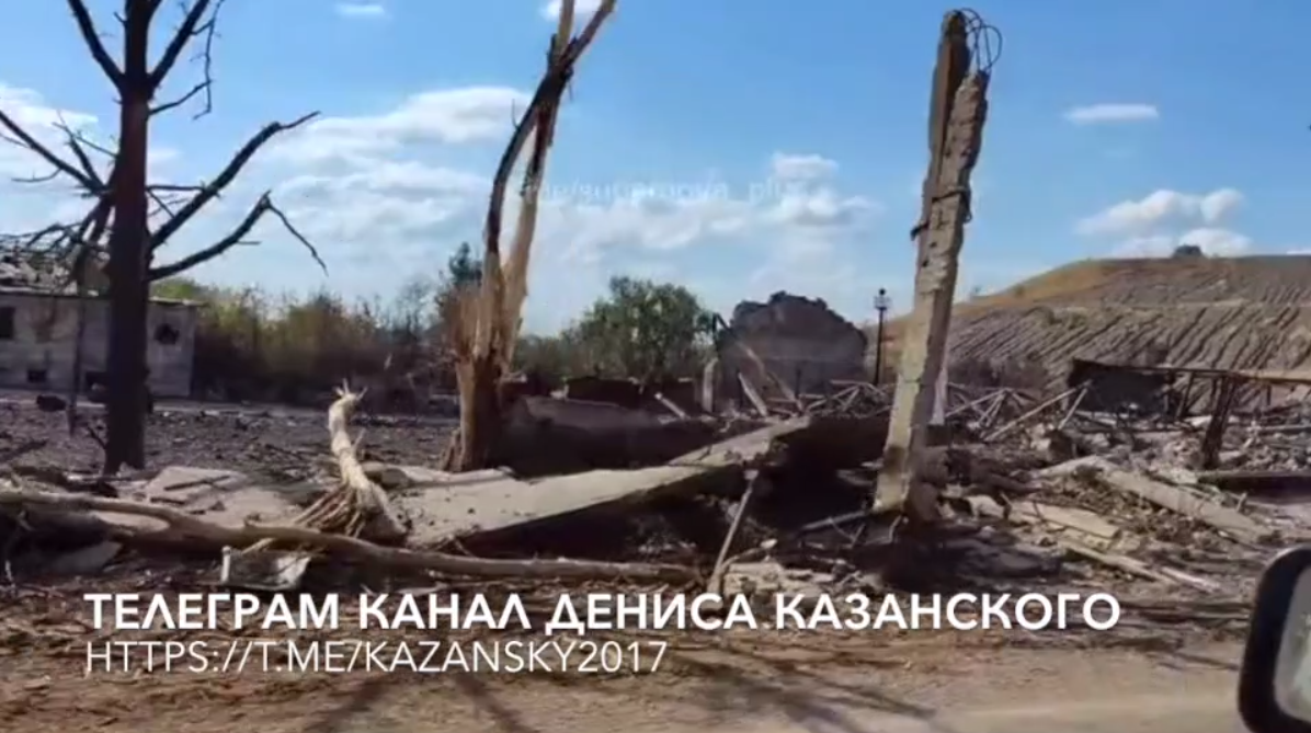 Наслідки удару ЗСУ по складах із БК на Луганщині