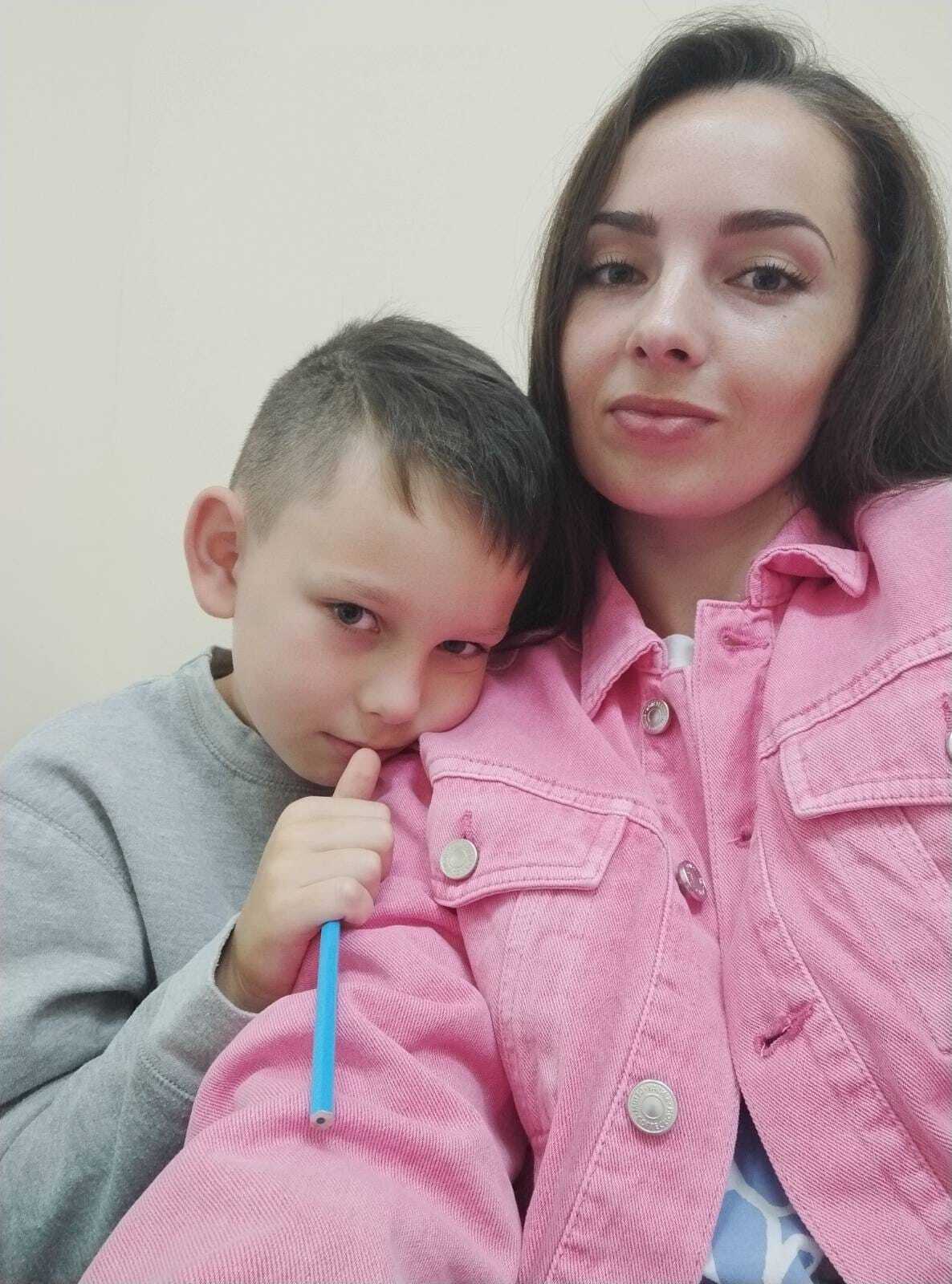 Галина Олексів із сином Ромчиком