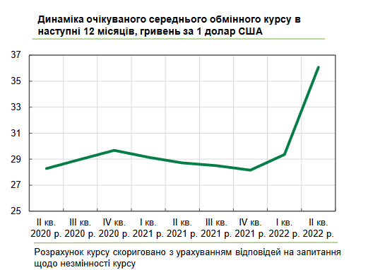 Український бізнес очікує, що протягом найближчих 12 місяців курс долара в Україні перевищить 36 грн