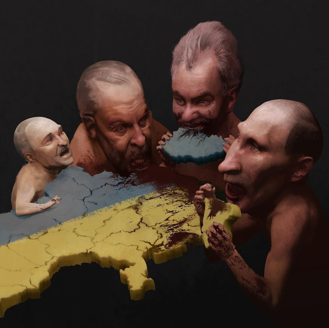 Такие они, братские народы: художник показал истинные намерения Путина и Лукашенко касательно Украины