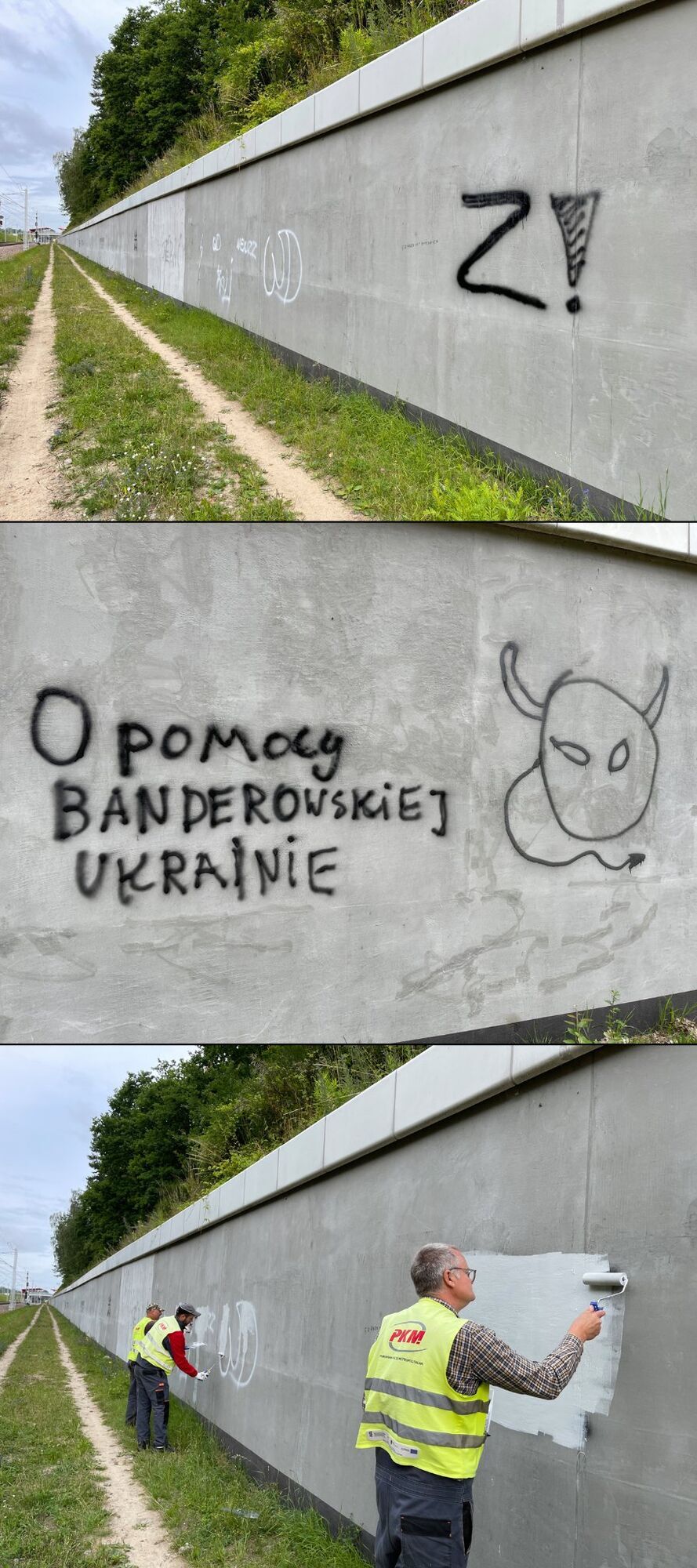 В Польше вандалы нарисовали Z на стенах