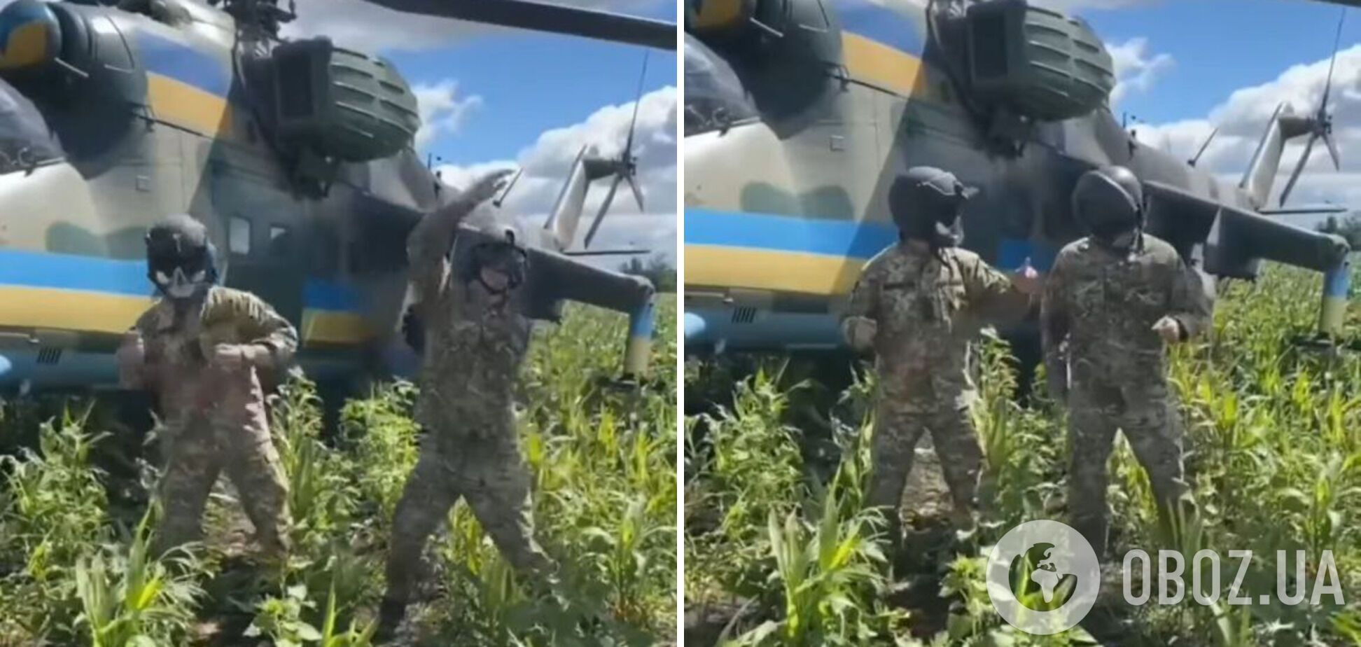 Украинские защитники устроили зажигательные танцы в поле.