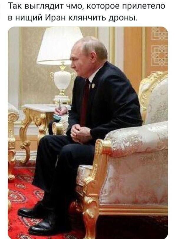 Мем про переговоры Путина и Раиси