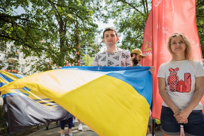 На открытие пришли украинцы