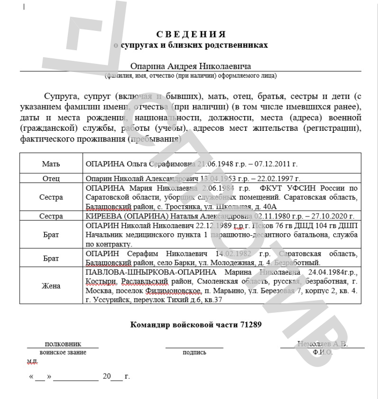 Украине известны персональные данные не только оккупантов, но и их родственников