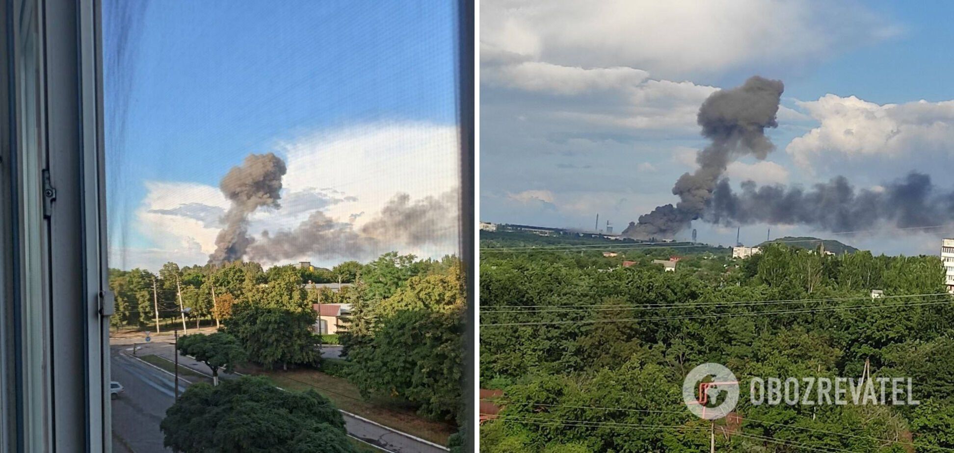 Жители Горловки снимали последствия взрывов.