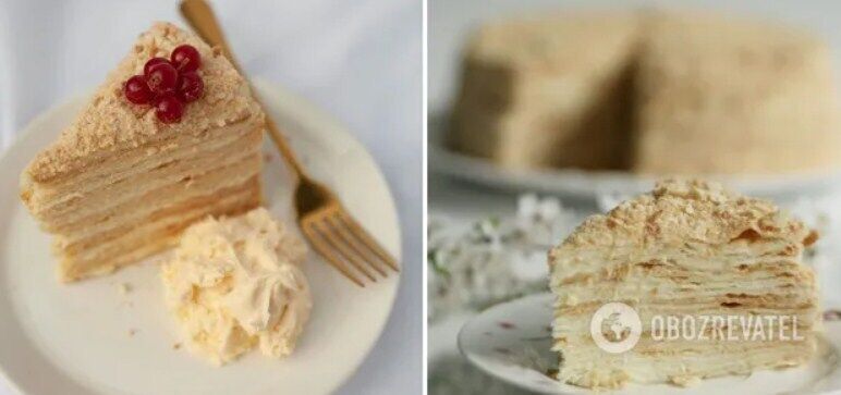 Класичний торт "Наполеон" з листкового тіста