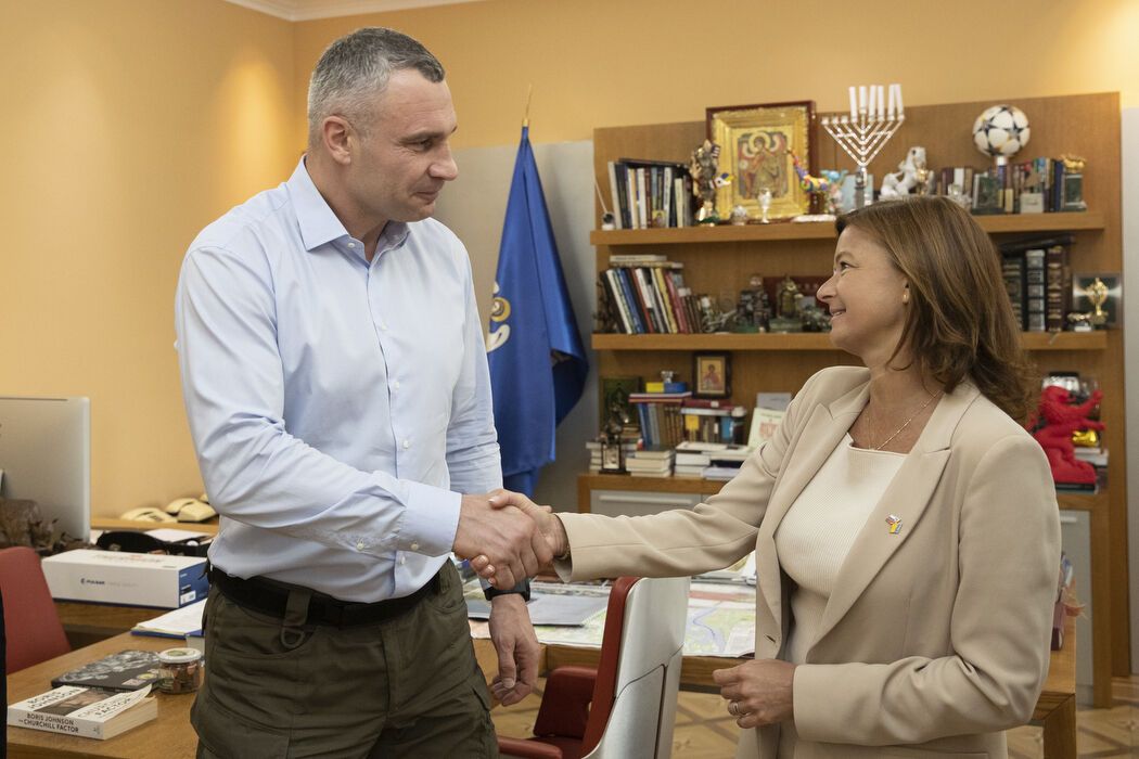Мэр Киева с Вице-премьером – Министром иностранных дел Словении, Таней Файон