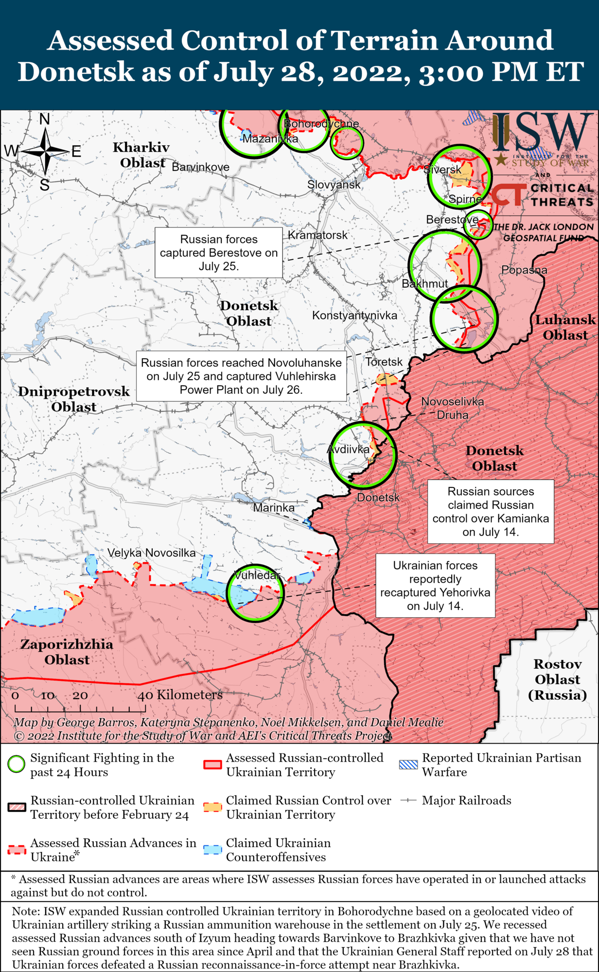 Карата війни в Україні, Донецький напрямок
