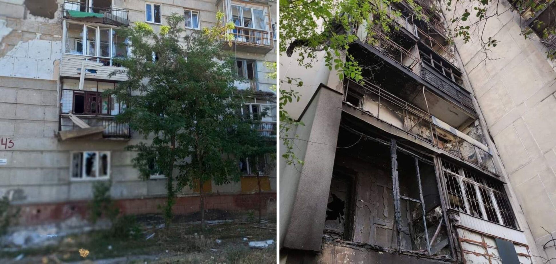 Последствия вражеских обстрелов в Луганской области