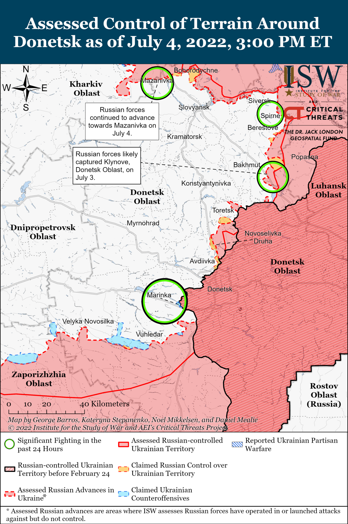 Після Лисичанська наступною метою РФ може стати захоплення Бахмута і Сіверська