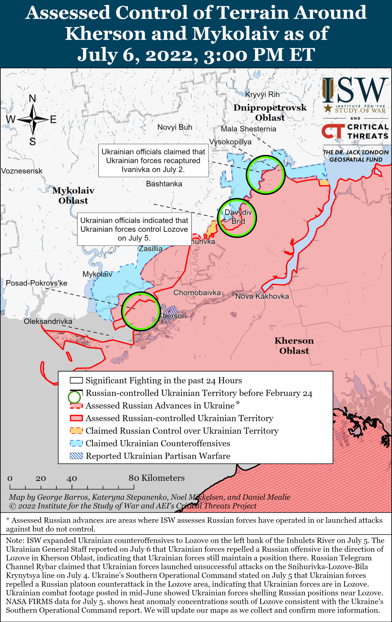 ВСУ готовят условия для контрнаступления на Херсон, нанесен ряд ударов по врагу – ISW