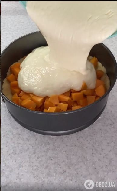 Сырный пирог с абрикосами: тесто получается очень пышным