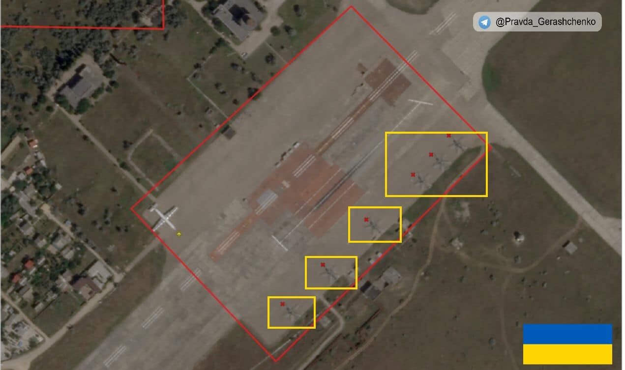 Знімки БПЛА аеродрому в Саках: загальна вартість літаків $1 млрд