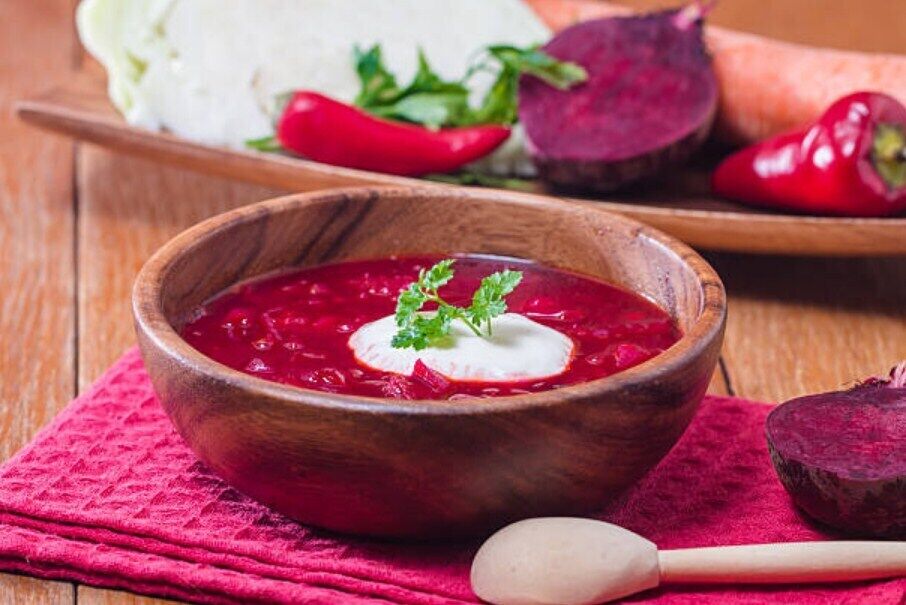 Рецепт борща с яблоками