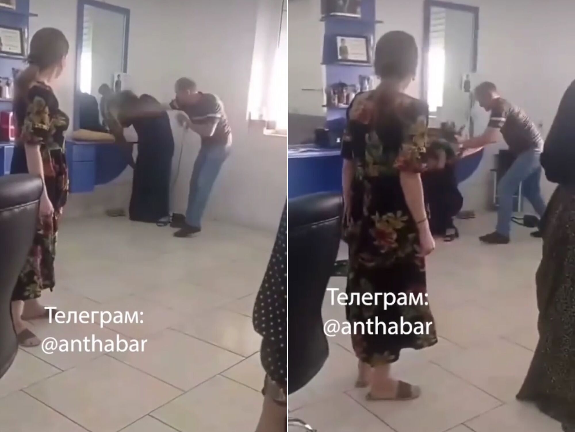 В Туркменистане мужчина жестоко избил жену в салоне красоты: момент попал на видео 18+