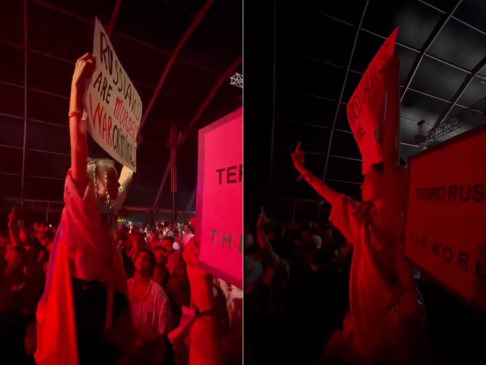 Скандал навколо Sziget. Аліна Паш прийшла на концерт російського гурту з антивоєнним плакатом, але українці не оцінили