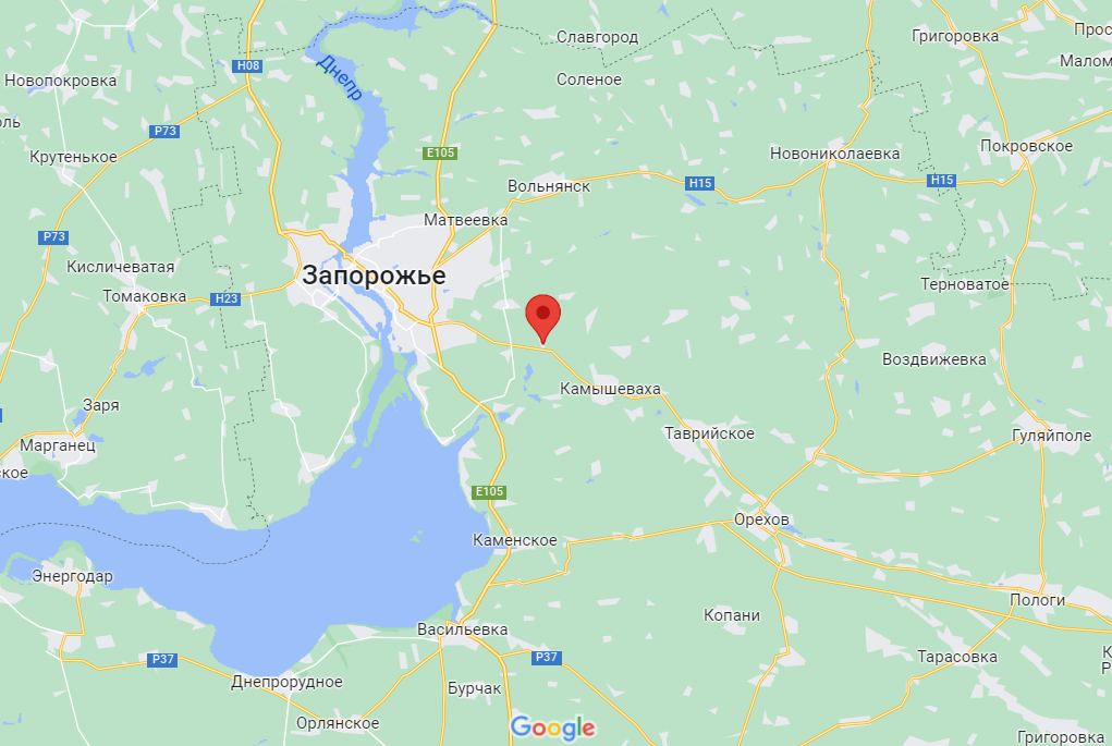 Село Шевченківське на мапі.