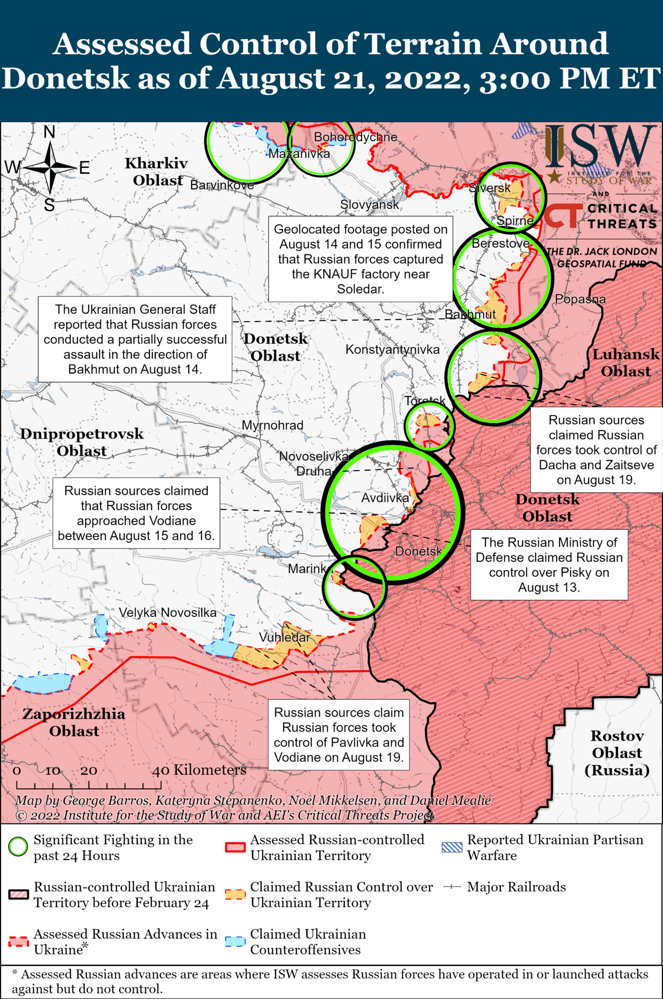 Карта бойових дій на сході України