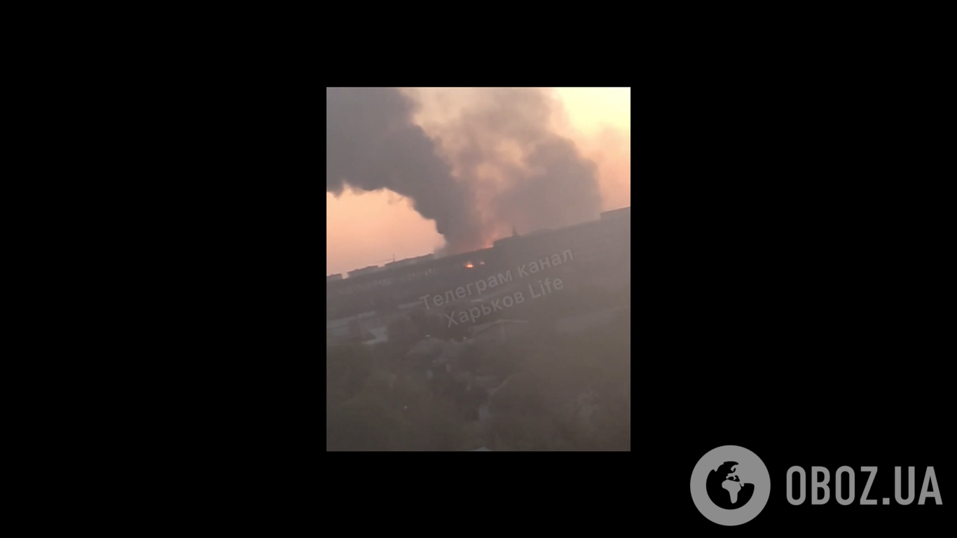 В Харькове вспыхнул мощный пожар на заводе