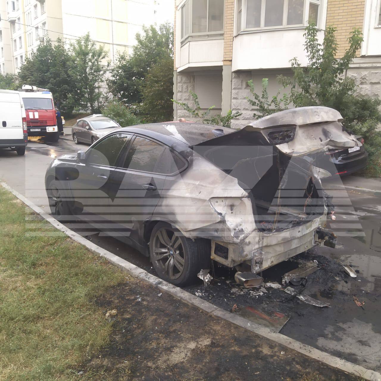 Згоріла автівка російського посадовця