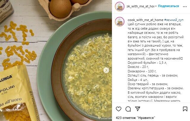 Рецепт яєчного супу за 20 хвилин
