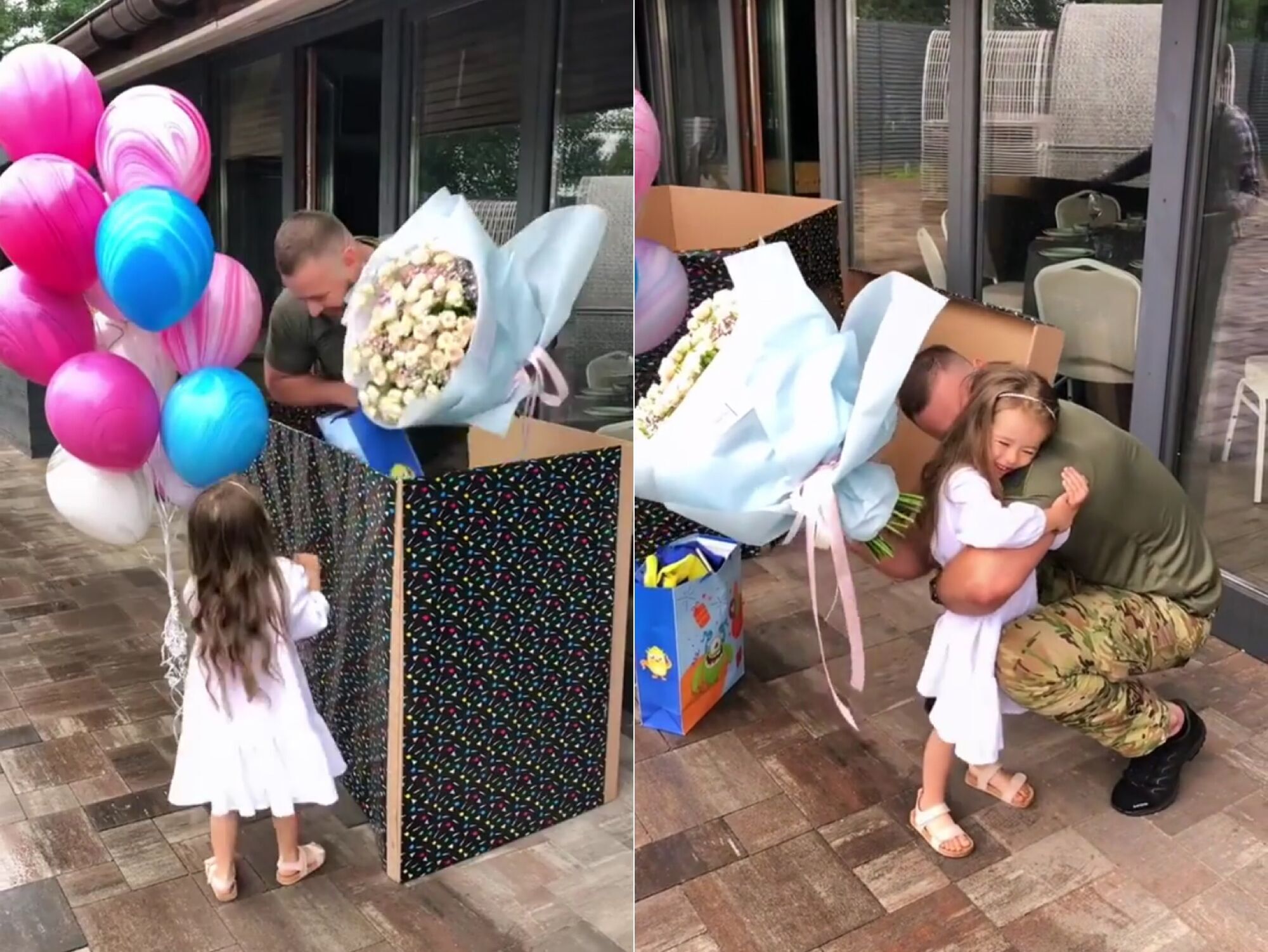 Маленька українка у день народження отримала найцінніший подарунок від тата-військового: мережу розчулило відео
