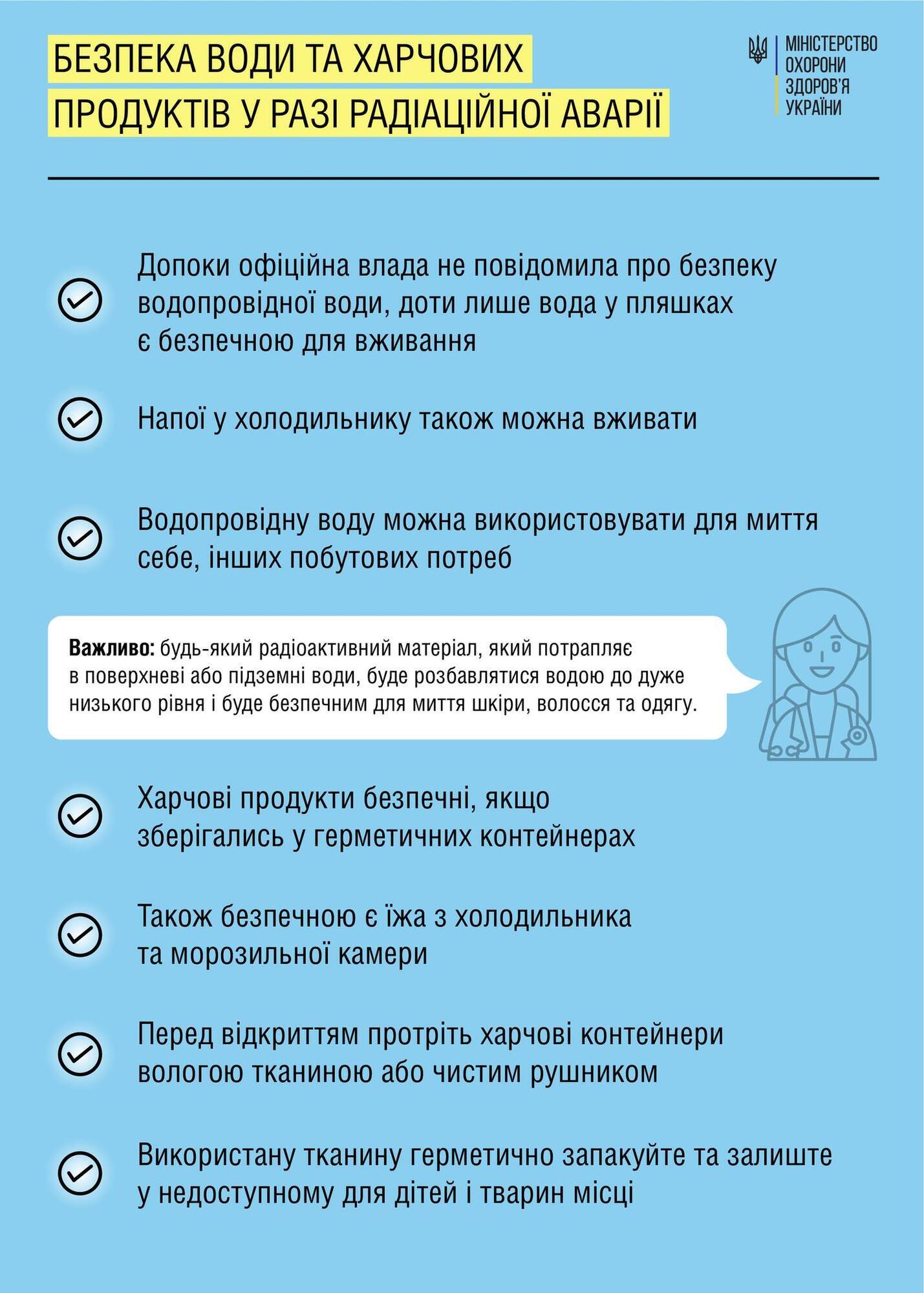 Головне в разі витоку радіації – бути в приміщенні