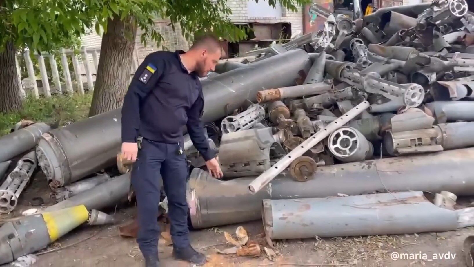 В Харькове показали свалку из остатков снарядов
