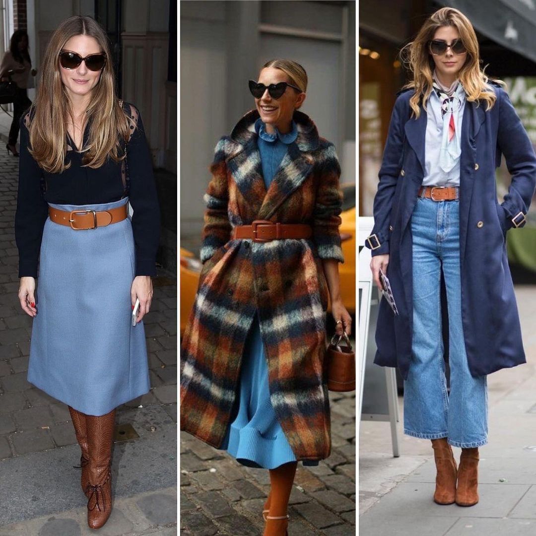 Как сочетать синий и шоколадный цвета, чтобы выглядеть стильно осенью-2022. Примеры образов