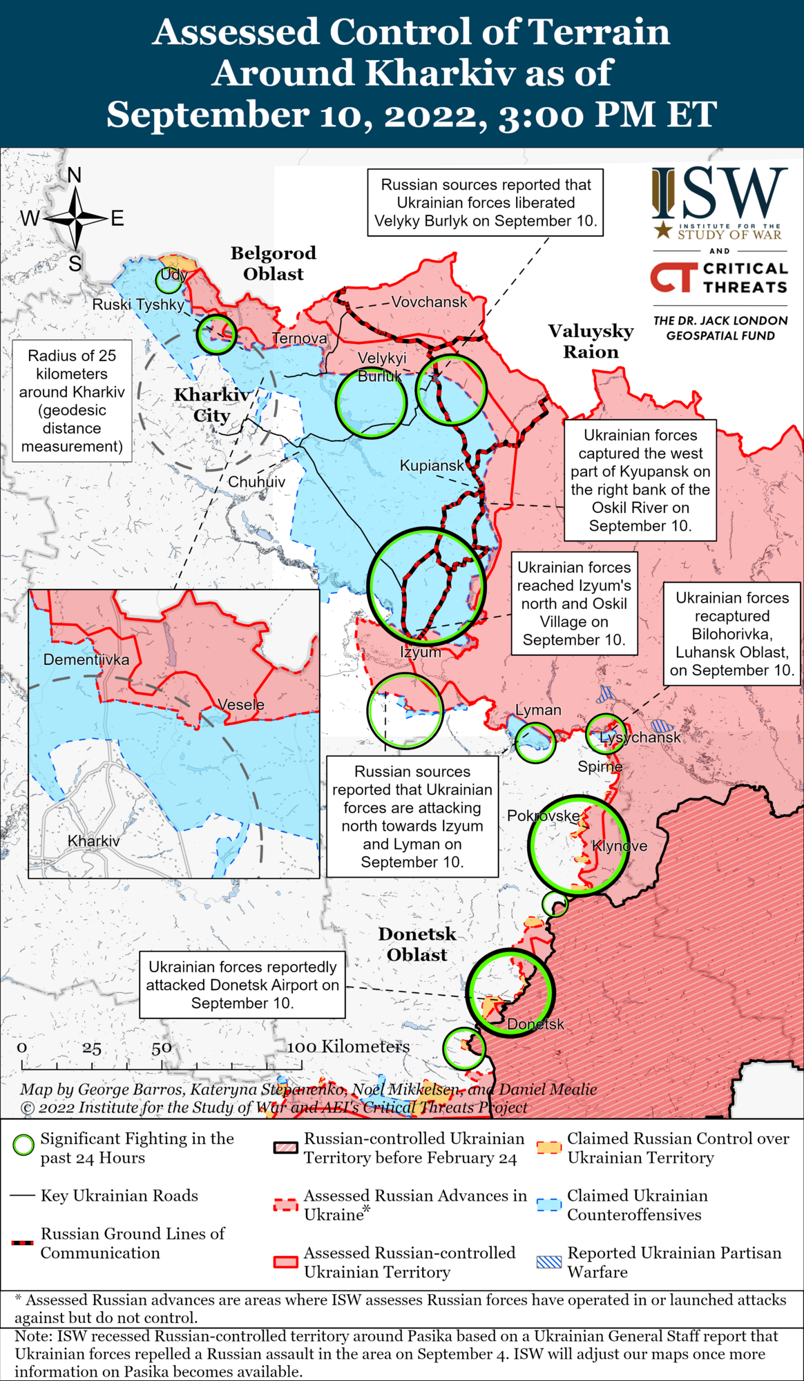 ВСУ на Харьковщине прорвали линии оккупантов на 70 км всего за 5 дней – ІSW