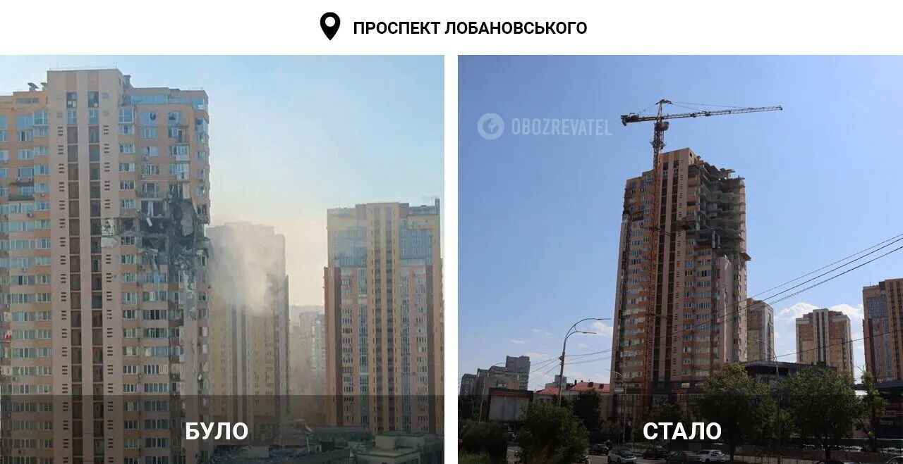 Кличко показав, як відновлюють обстріляні окупантами будинки Києва