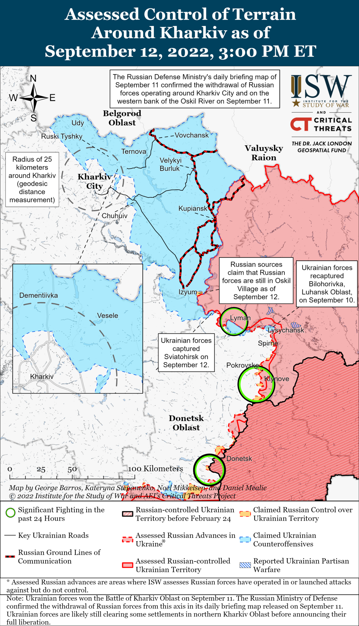 Війська РФ не можуть укріпити нову лінію фронту після контрнаступу ЗСУ на Харківщині, окупанти залишають регіон – ISW