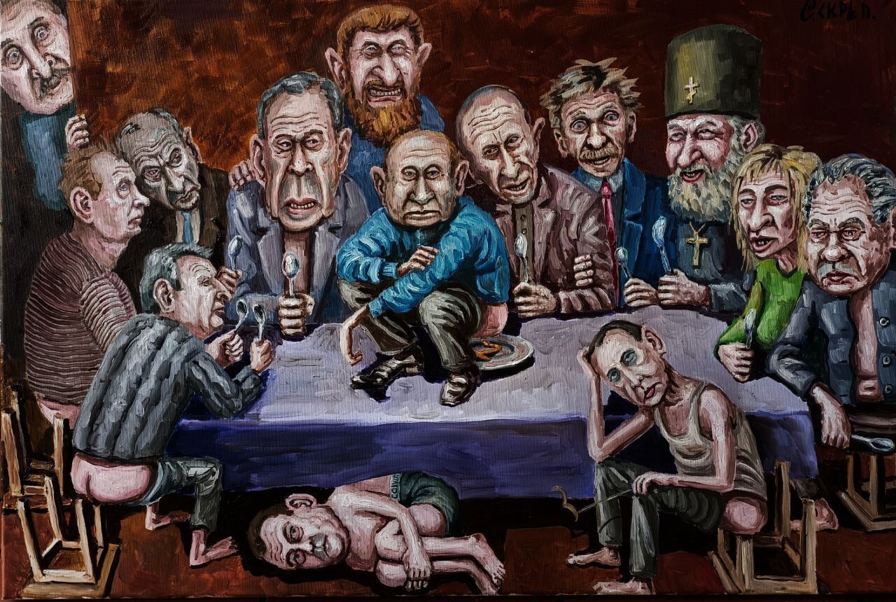 Російський карикатурист показав реальну роль Медведєва в політиці Росії