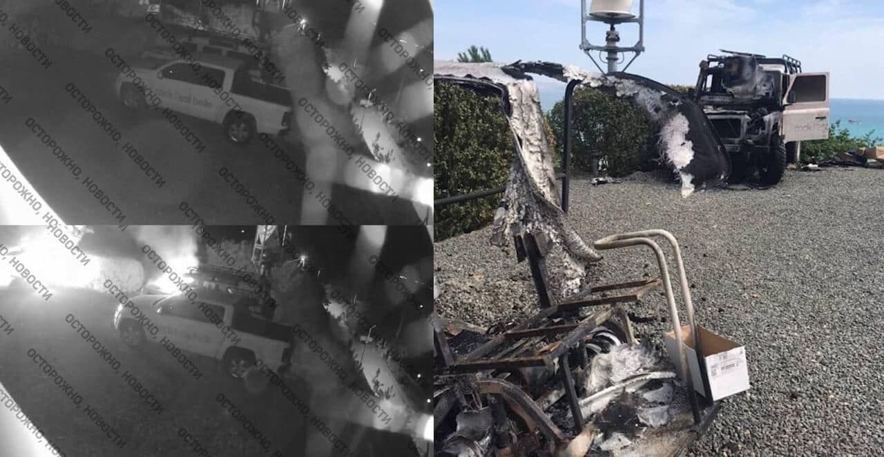 У Криму спалили авто пропагандиста Кисельова, якого називають ''господарем Коктебеля''. Фото   